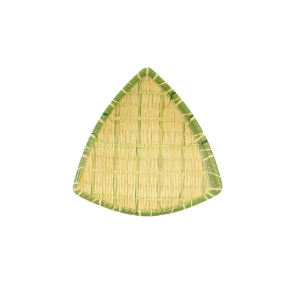 Creative Imitation Bamboo Weaving Hot Pot Vegetable Plate Melamine Multiple Styles Barbecue Plate Green Serving Plate Restaurant