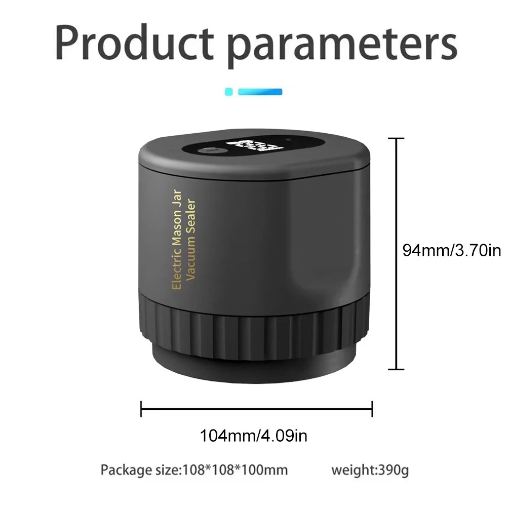 Jar Vacuum Sealer 10Jar Lids Vacuum Sealing Machine DC 5V for Mason Jars with Mouth &Regular Lids for Food Storage Fermentation