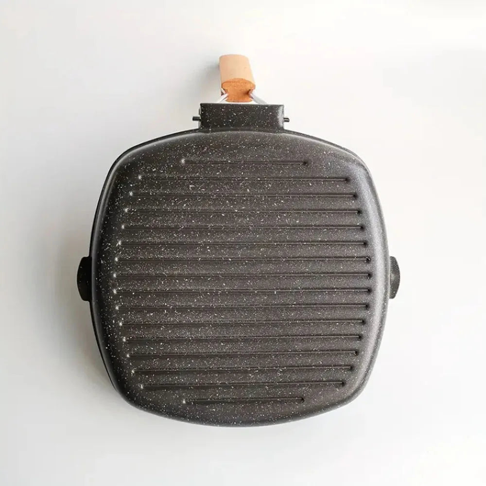 Nonstick Grilling Pan for Stove Tops, Square Grill Pan for Indoor Cooking, Versatile Griddle, Induction Steak Pan