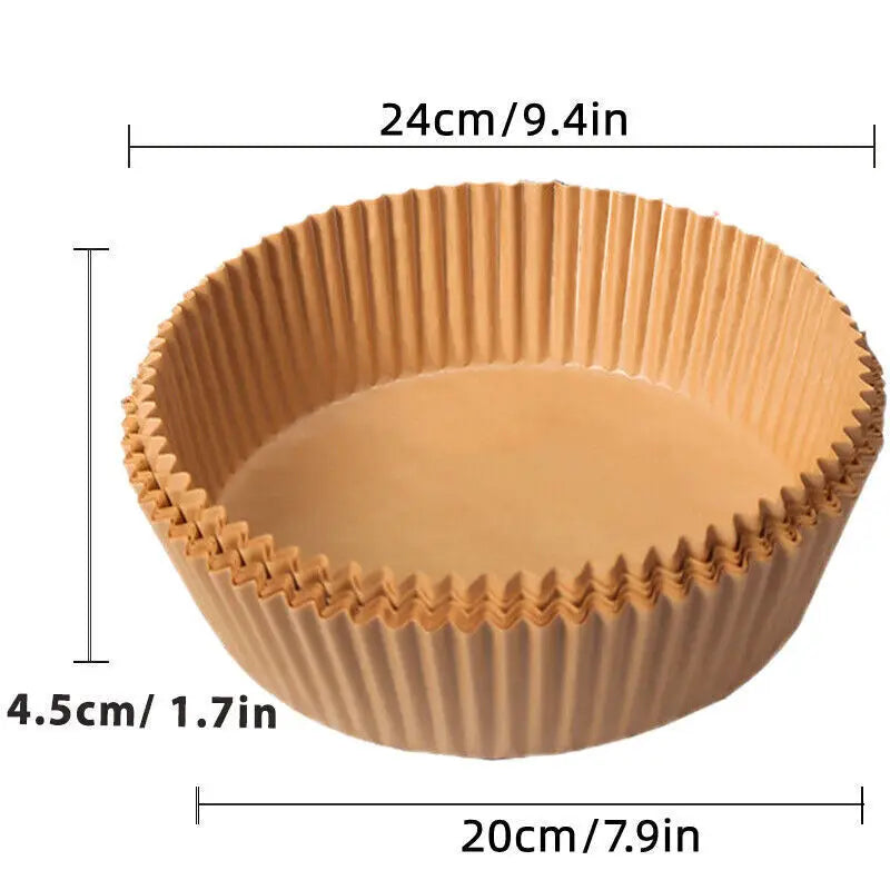100pcs Disposable Non-Stick Air Fryer Steamer Paper Er Parchment Baking Adaptability