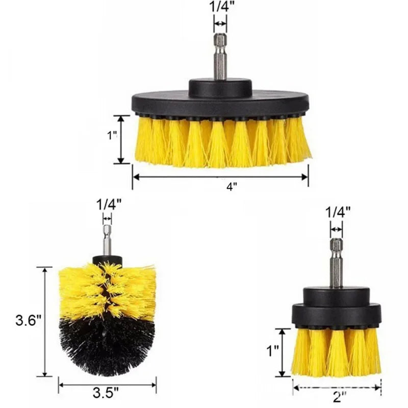 Electric Drill Brush Kit Electric Cleaning Brush Tool for Car Tile Bathroom Brush Bathroom Kitchen Plastic Scrubber Brushes