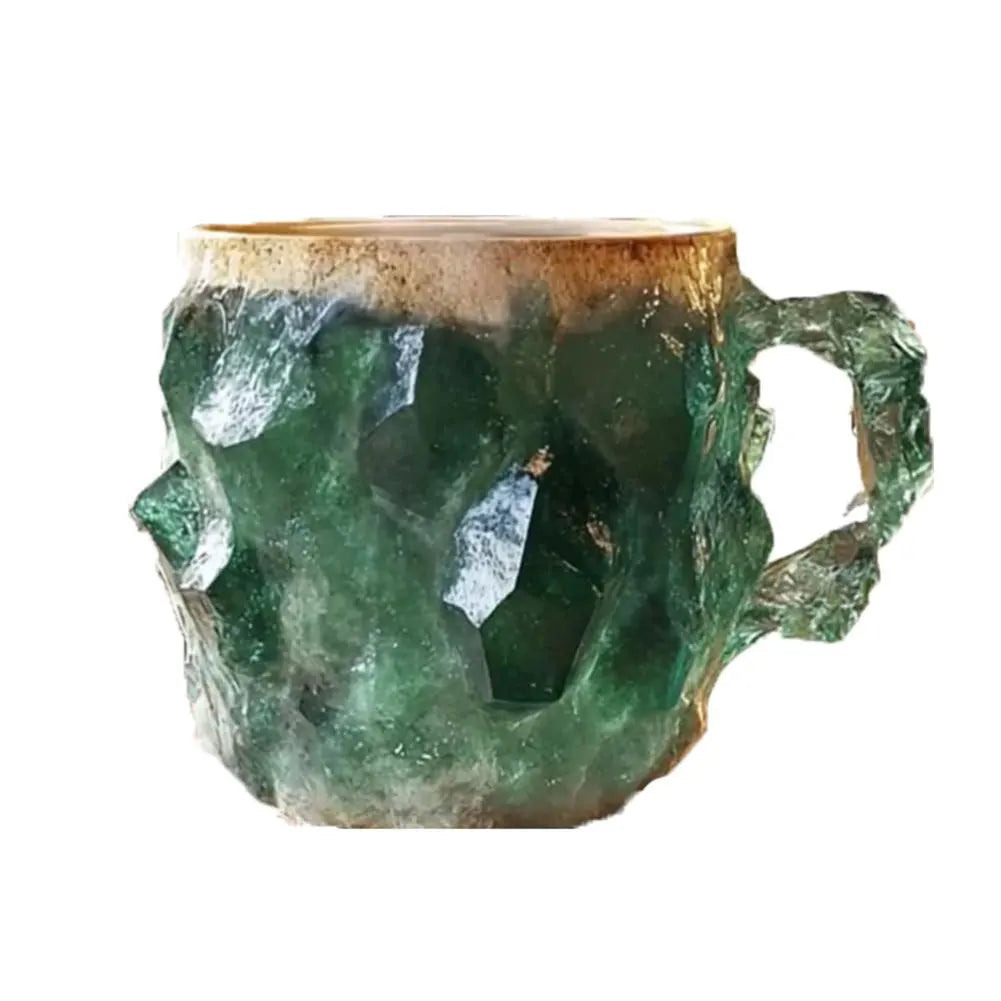 Mineral Crystal Coffee Mugs Colorful Crystal Mug Multi-use Elegant Mineral Cup Resin Tea Cup Gift for Family Friends