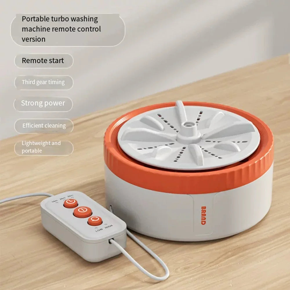 Mini Washing Machine Portable USB Rotating Turbo Fruit Ultrasonic Dishwasher For Clothes Home Kitchen Travel Remote Control미