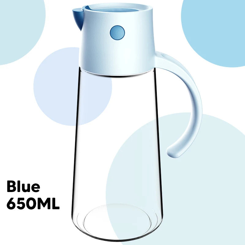 550/650ml Large Capacity Glass Oil Bottle with Automatic Oil Dispensers Olive Oil Kitchen Seasoning Bottle for Air Fryer Salad