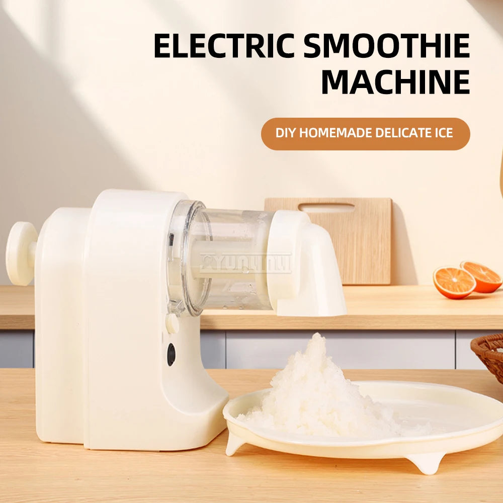 Good Quality Household Portable Smoothie Ice Crusher with Ice Cube Tray Electric Shaved Ice Machine
