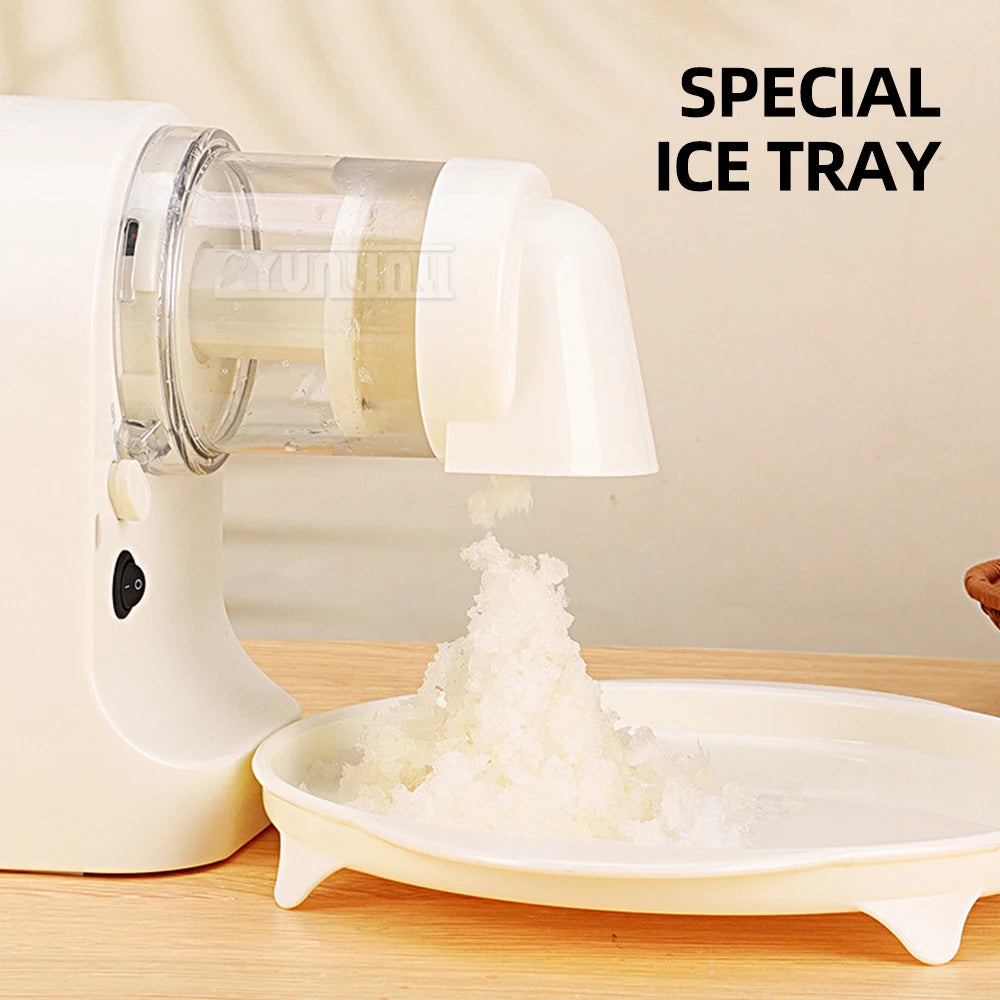 Good Quality Household Portable Smoothie Ice Crusher with Ice Cube Tray Electric Shaved Ice Machine
