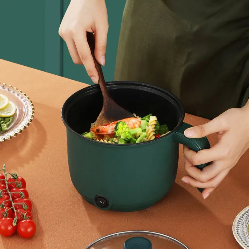 1.5L Mini Multifunctional Rice Cooker Home Cooking Pot Non-Stick Safety Material Electric Stockpot Utility Pan for Kitchen