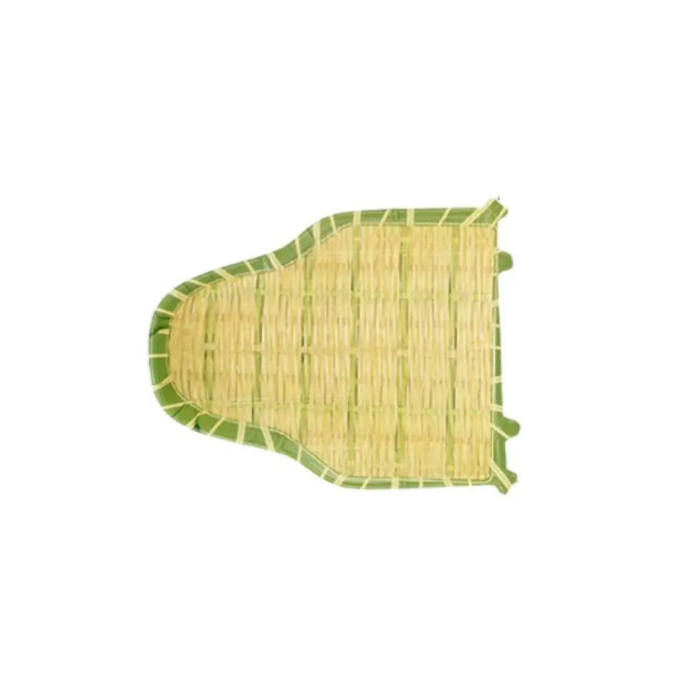 Creative Imitation Bamboo Weaving Hot Pot Vegetable Plate Melamine Multiple Styles Barbecue Plate Green Serving Plate Restaurant