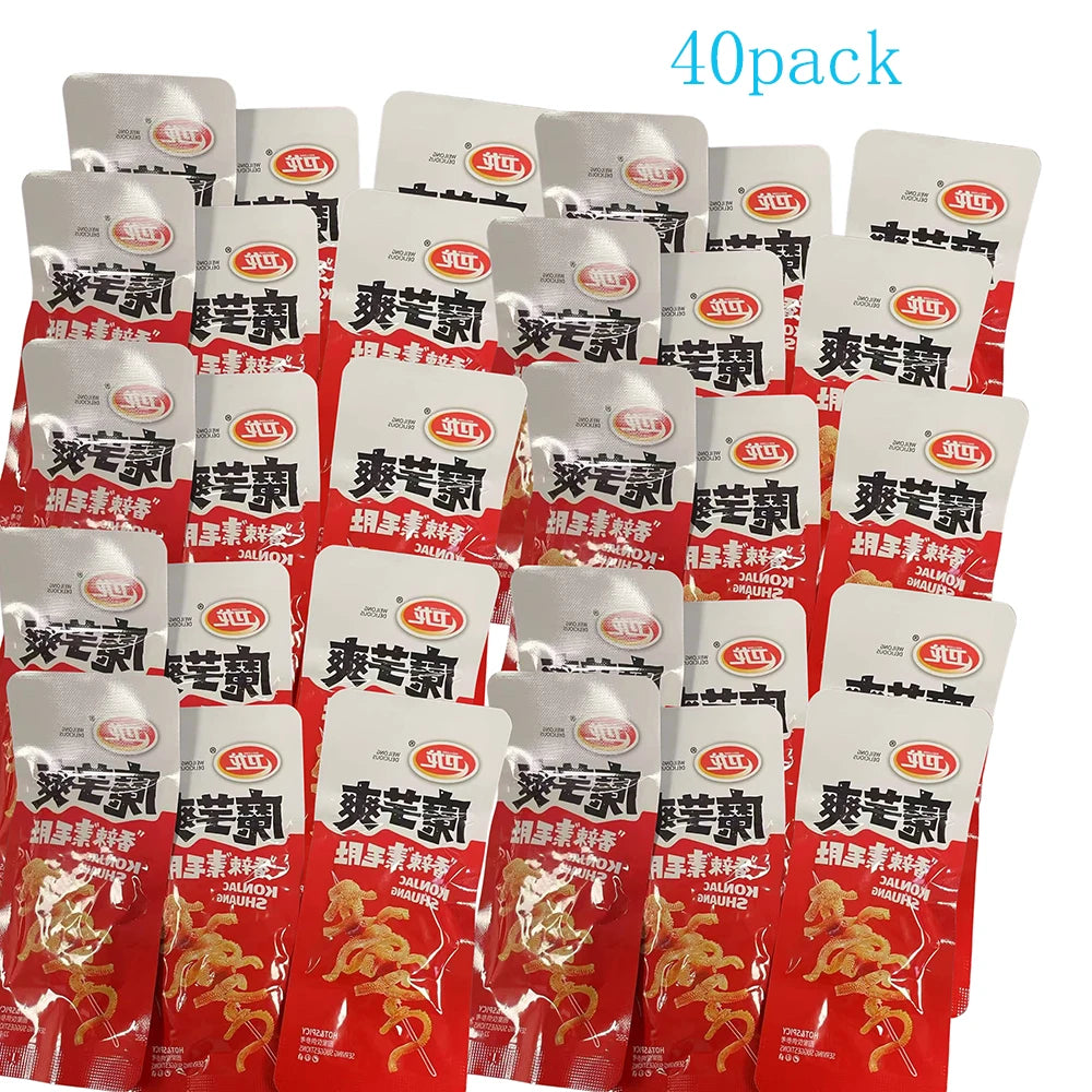 WL Konjac Strips - Sichuan-Style Vegan Snack Hot Spicy & Hot Sour & Hot Flavour 18gx 40pack