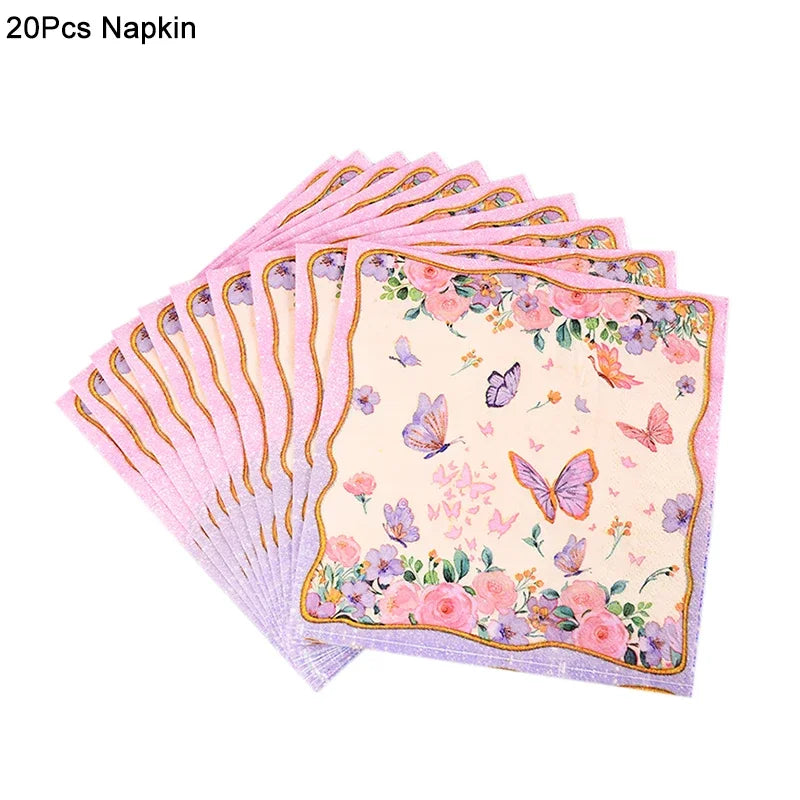 Disposable Tableware Set Paper Plates Cup Tablecloth Girls  Birthday Party Decoration Supplies Baby Shower Masha y oso Moana