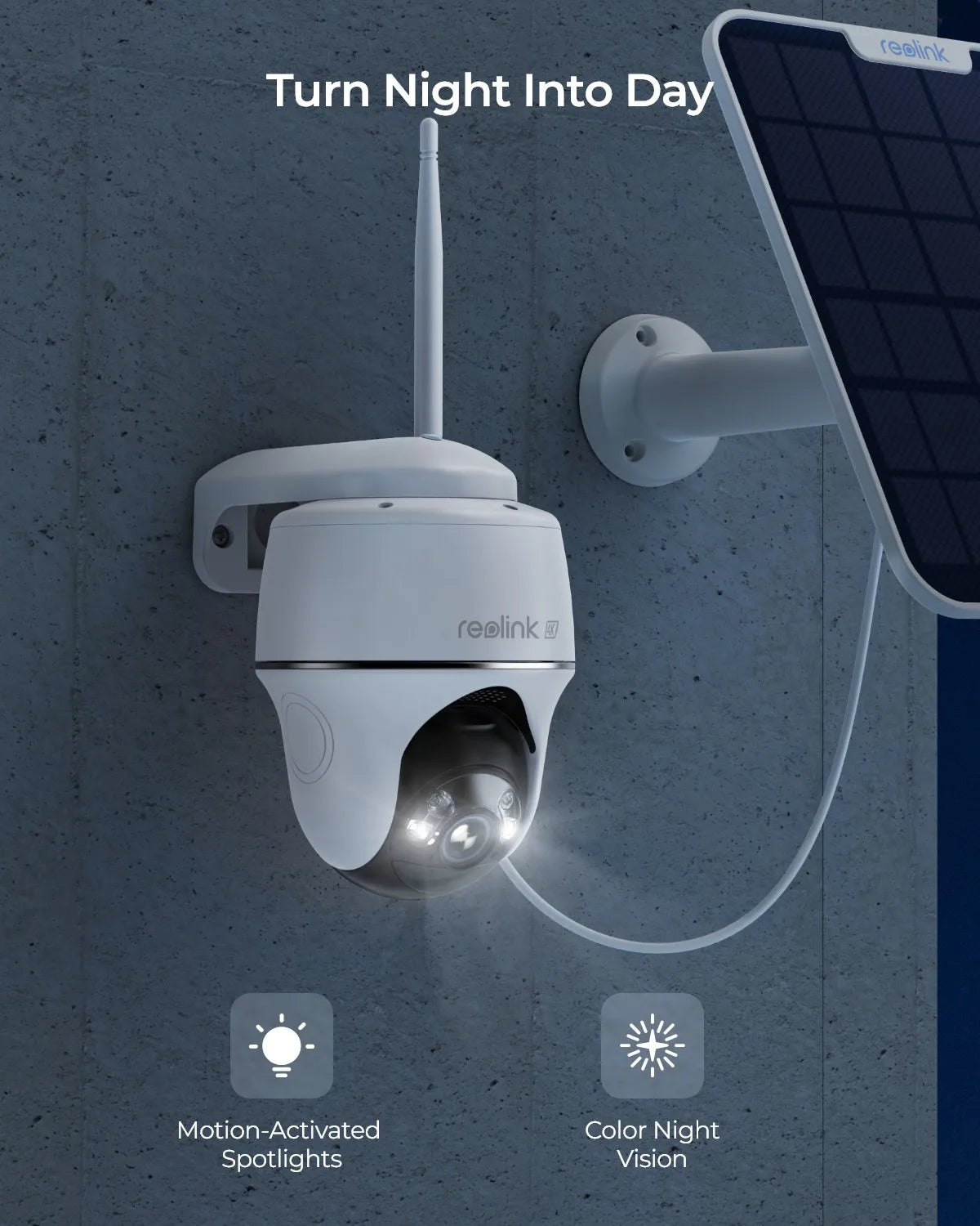 reolink First 4K Wireless Pan & Tilt Security Cameras 5/2.4 GHz Wi-Fi 8MP Outdoor Solar Battery Powered IP Camera