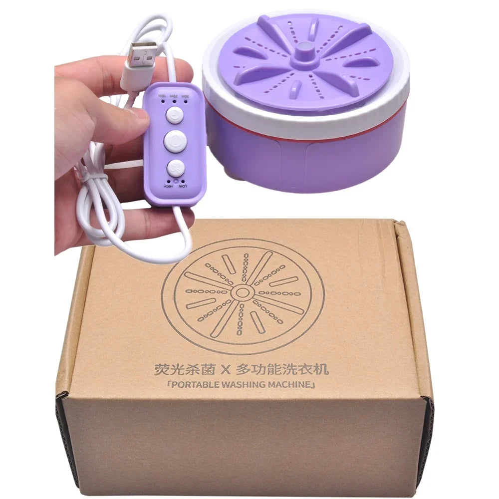 Mini Washing Machine Portable USB Rotating Turbo Fruit Ultrasonic Dishwasher For Clothes Home Kitchen Travel Remote Control미