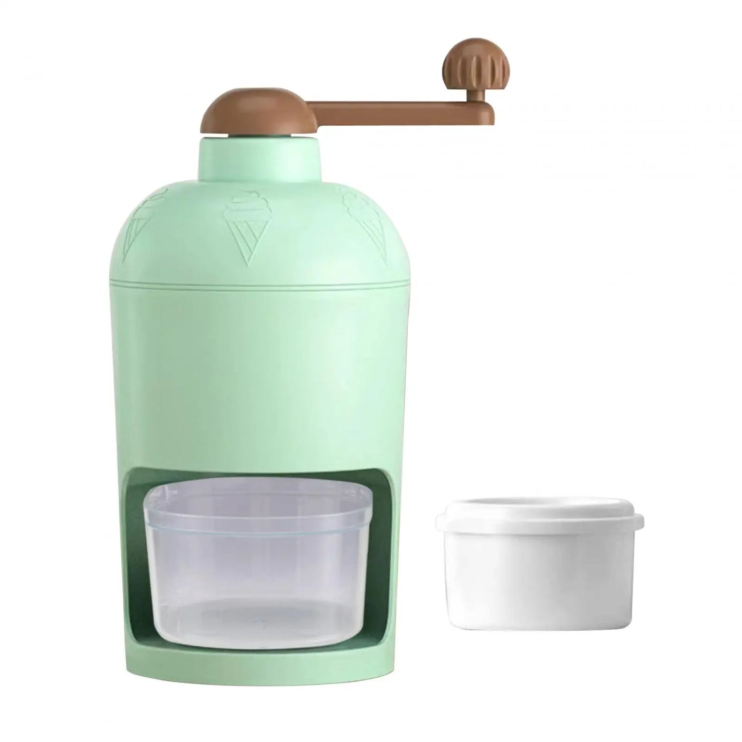 Manual Shaved Ice Crusher Mini Hand Crank Ice Crushing Machine DIY Snowcones Ice Cream Tool for Kitchen Restaurant
