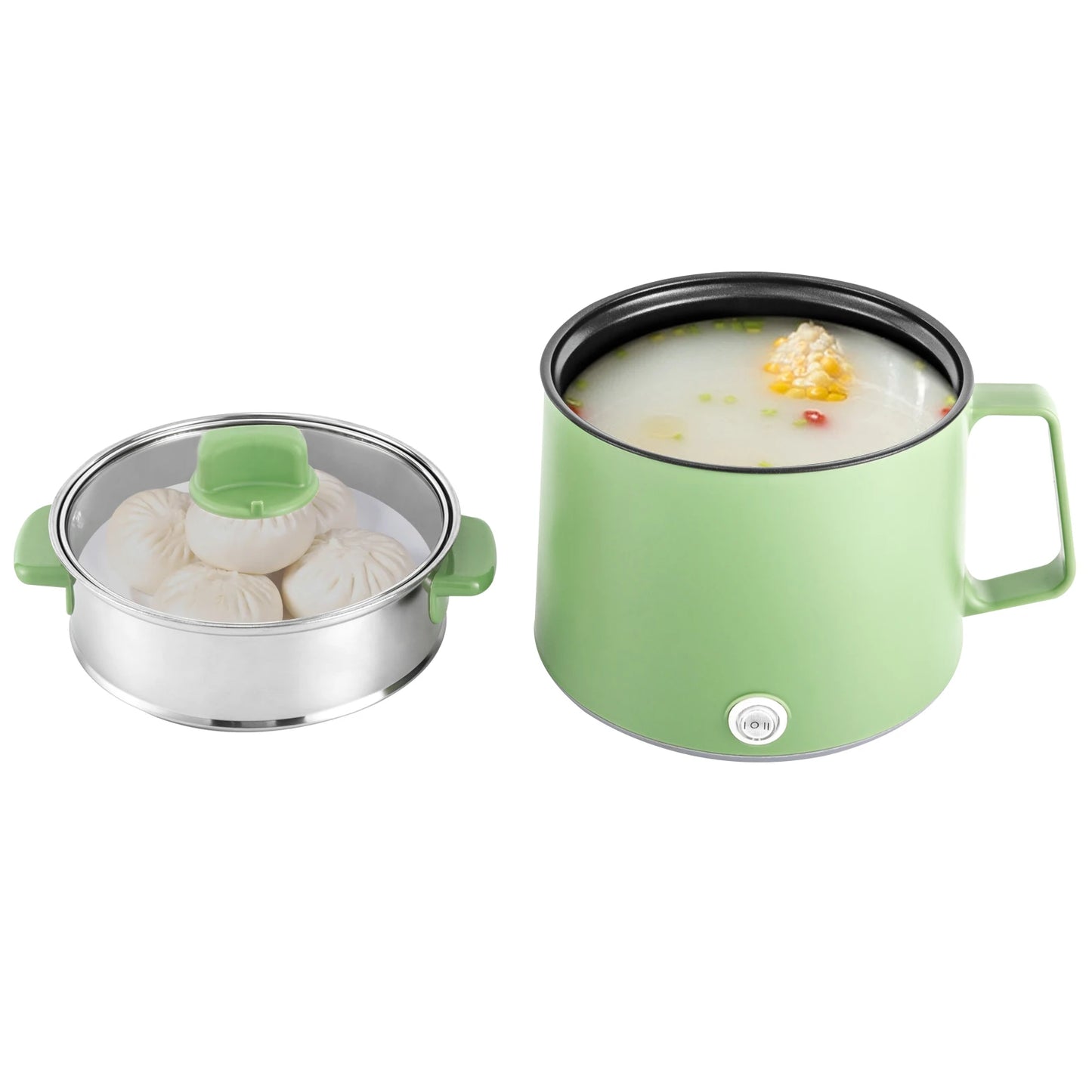 Electric Hot Pot, Mini Electric Cooker 1.7L Noodles Pot Multi-Functional Electric Cooker for Soup Porridge Dumplings Eggs Pasta