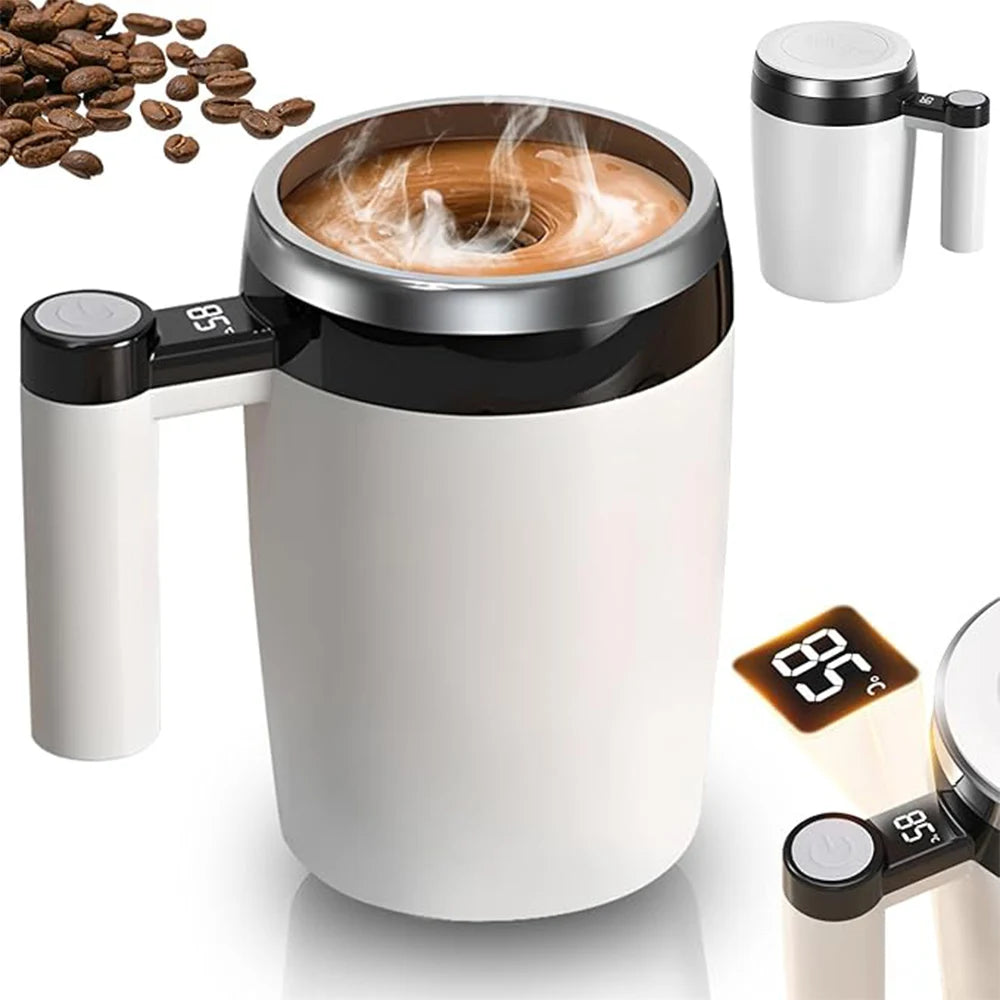 Automatic Self Stirring Mug Rechargeable Magnetic Coffee Mug Waterproof Mixing Cup for Milk/Coffee for Office/Travel Best Gift