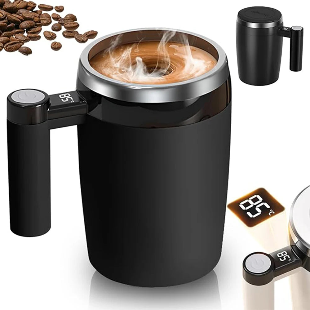 Automatic Self Stirring Mug Rechargeable Magnetic Coffee Mug Waterproof Mixing Cup for Milk/Coffee for Office/Travel Best Gift