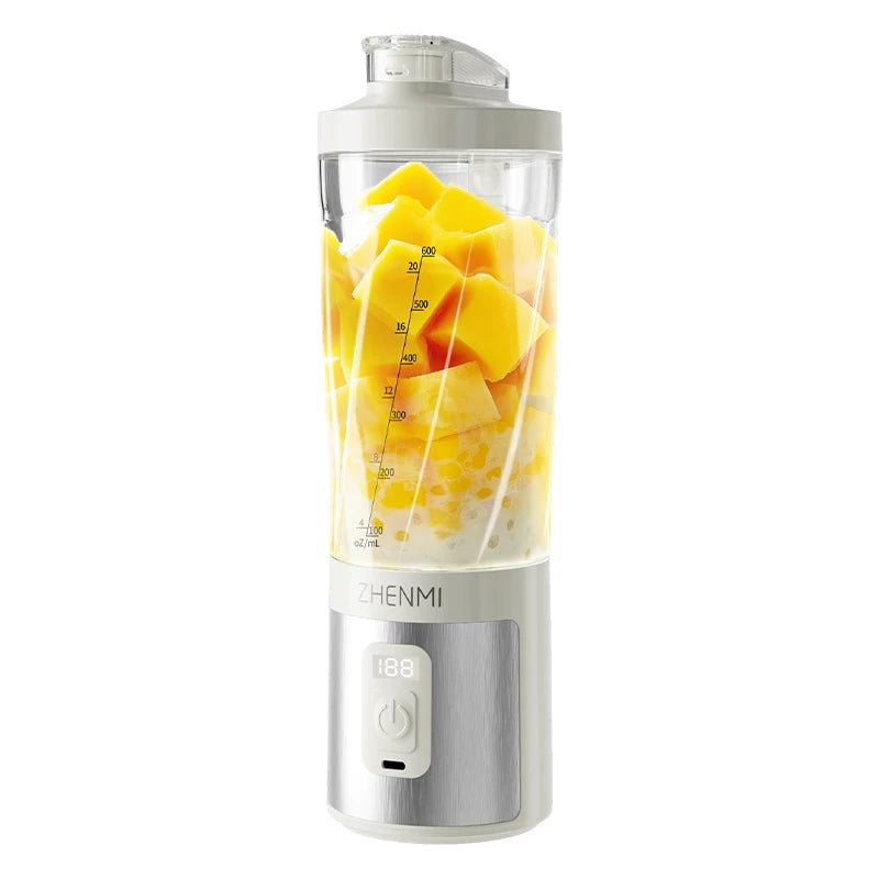 Portable Ice-Crushing Blender,  600ml High-Speed Blending for Smoothies, , Shakes, Food Prep, and Frozen Blending