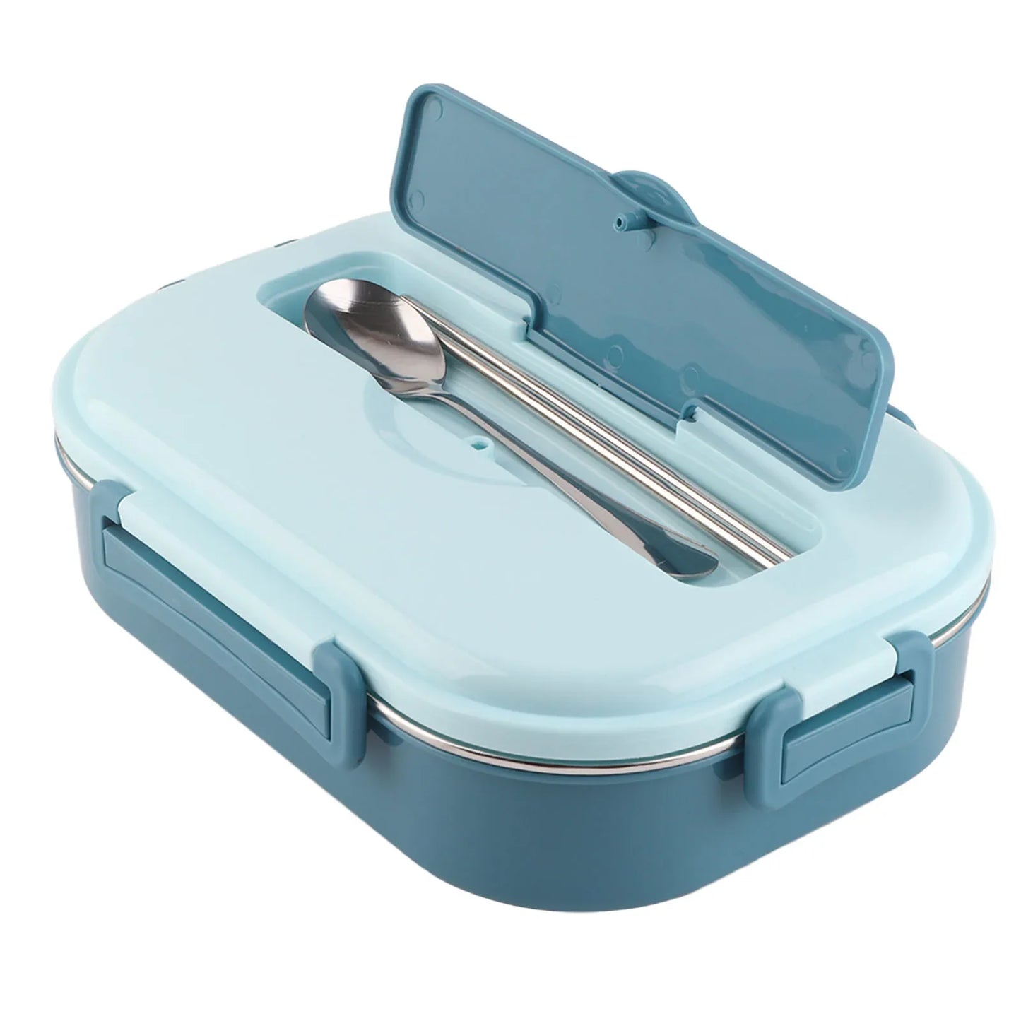 Food Storage Container Dinnerware Stainless Steel Lunch Box 4‑Grid Portable Bento Box Food Storage Container for Student Adult