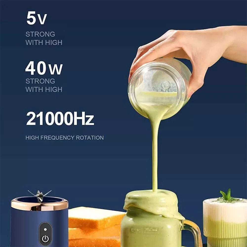 400ml 40W Juice cup Double Cup Multifunction Usb Fruit Mixe Juice Extractor Portable juicing cup/six knive double cup with cover