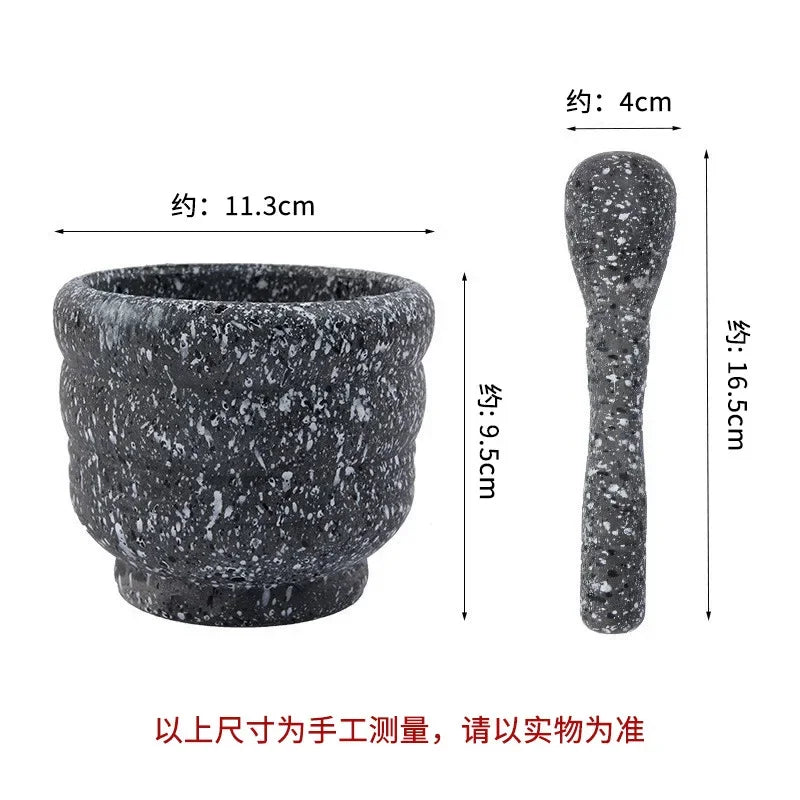 Resin Mortar Pestle Set Garlic Herb Spice Mixing Grinding Crusher Bowl Restaurant Kitchen Tools