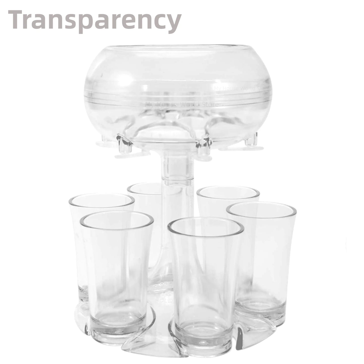 6 Shot Glass Dispenser Holder Liquor Dispenser Pmma Acrylic Glass Party Drinking Games Bar Cocktail Wine Beer Quick Filling Tool