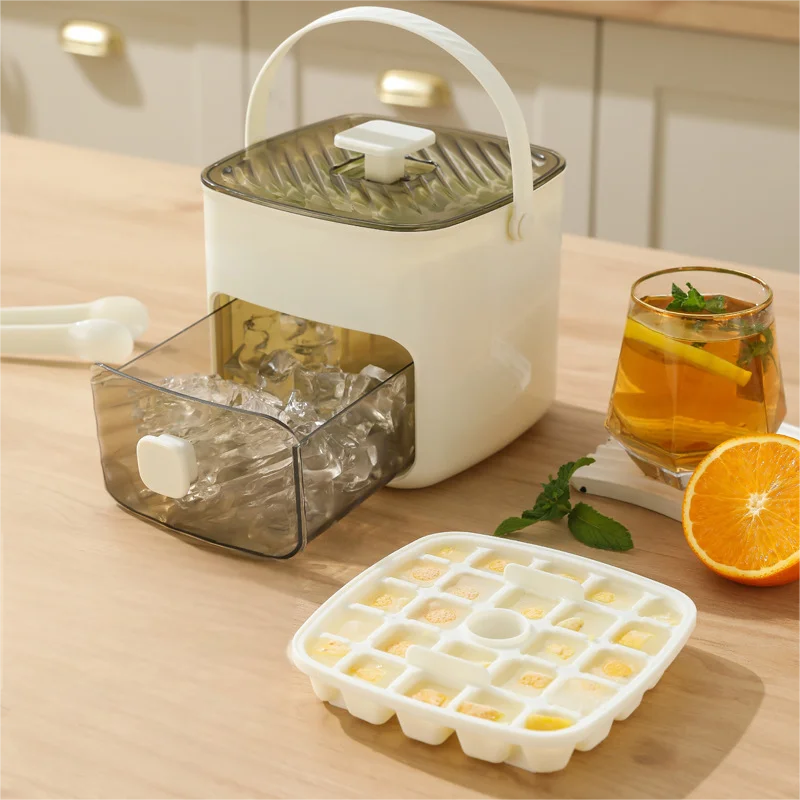 Ice makers 48 Grid ice cube maker Tray double layers Square Ice Cube Tray convenient ice cube shape Creative Ice Cube Mold Tools
