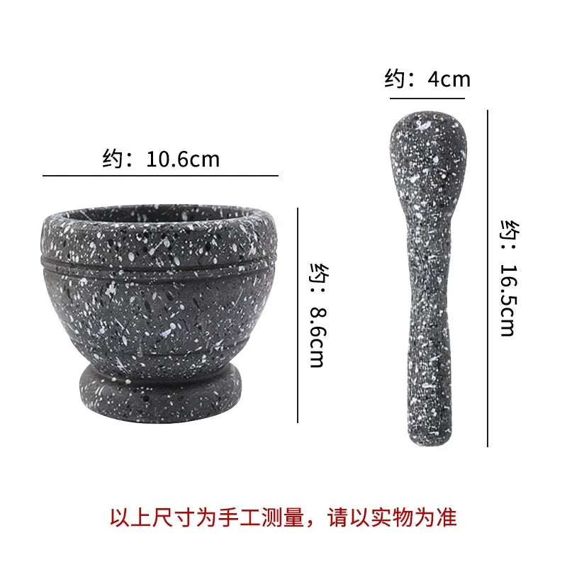 Resin Mortar Pestle Set Garlic Herb Spice Mixing Grinding Crusher Bowl Restaurant Kitchen Tools