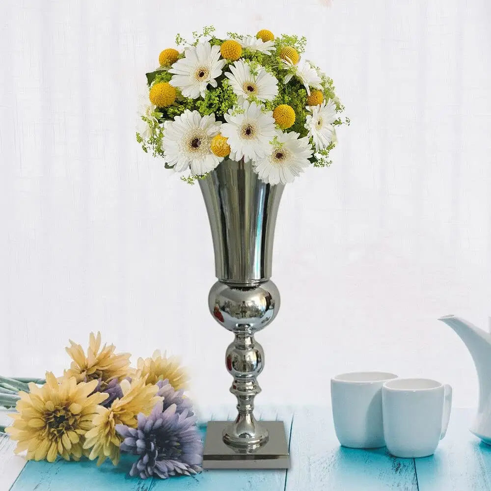 50cm Metal Flower Vase, Table Floral Stand Urn Candle Holder for Wedding Centerpieces Birthday Party Decor Road Lead Candelabra