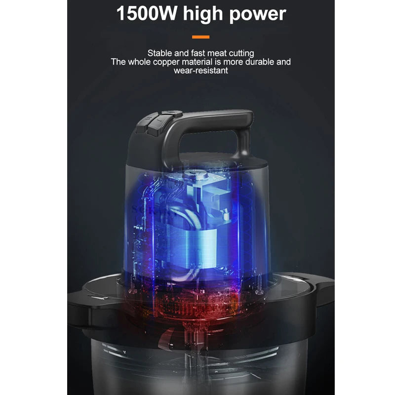 Electric Meat Grinders Stainless Steel Meat Grinder Kitchen Chopper 3 Gear Vegetable Food Processor Blender Mixer Garlic Crusher