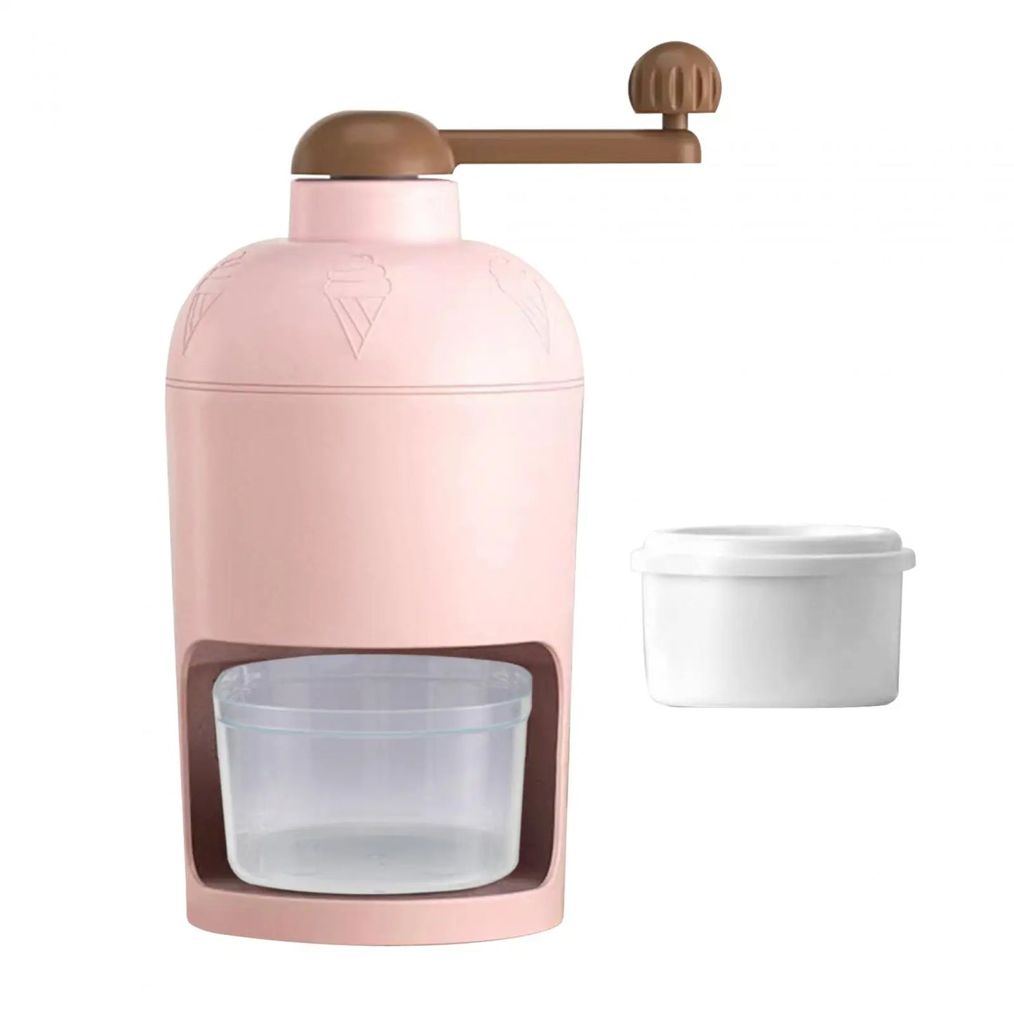 Manual Shaved Ice Crusher Mini Hand Crank Ice Crushing Machine DIY Snowcones Ice Cream Tool for Kitchen Restaurant