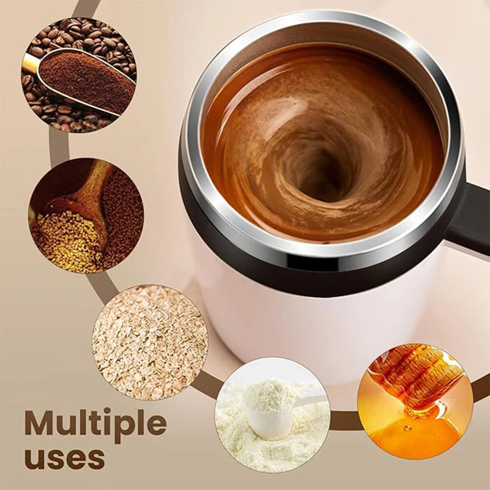 Automatic Self Stirring Mug Rechargeable Magnetic Coffee Mug Waterproof Mixing Cup for Milk/Coffee for Office/Travel Best Gift