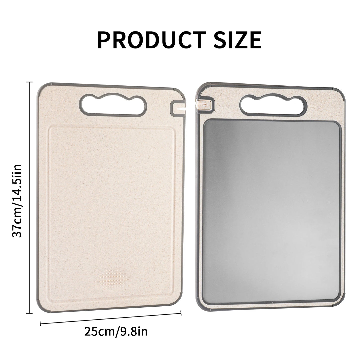 Double-Sided Titanium Chopping Board Sturdy, Scratch-Resistant Mesh Design for Handling Meat and Vegetables, Dishwasher Safe
