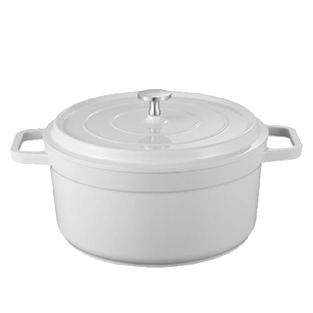 Enameled Cast Aluminum Dutch Oven with Lid Mini Cast Aluminum Pot Casserole Dutch Oven Cast Aluminum Pot Home Kitchen Utensils
