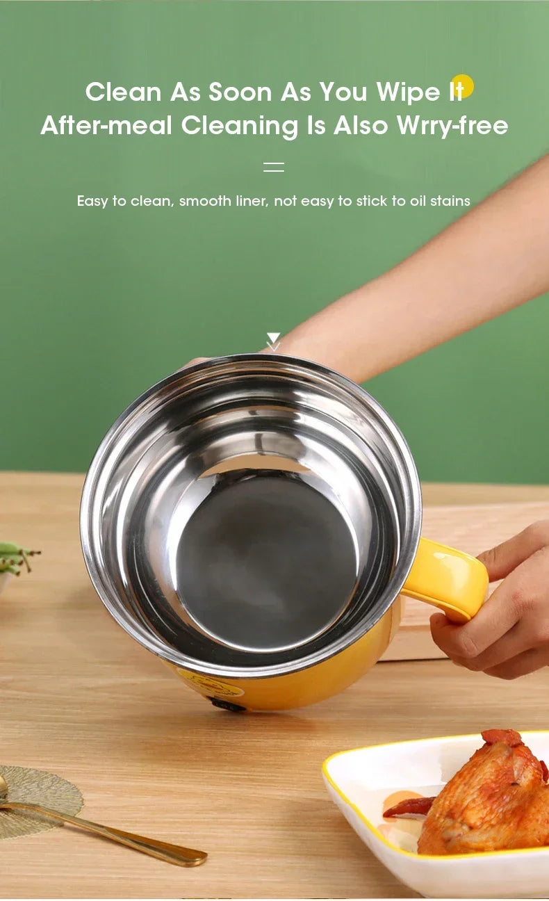 1.8l Multifunctional Cooker Hot Pot Multifunctional Student Dormitory Electric Electric Cooking Noodles Home Pot Stainless Steel