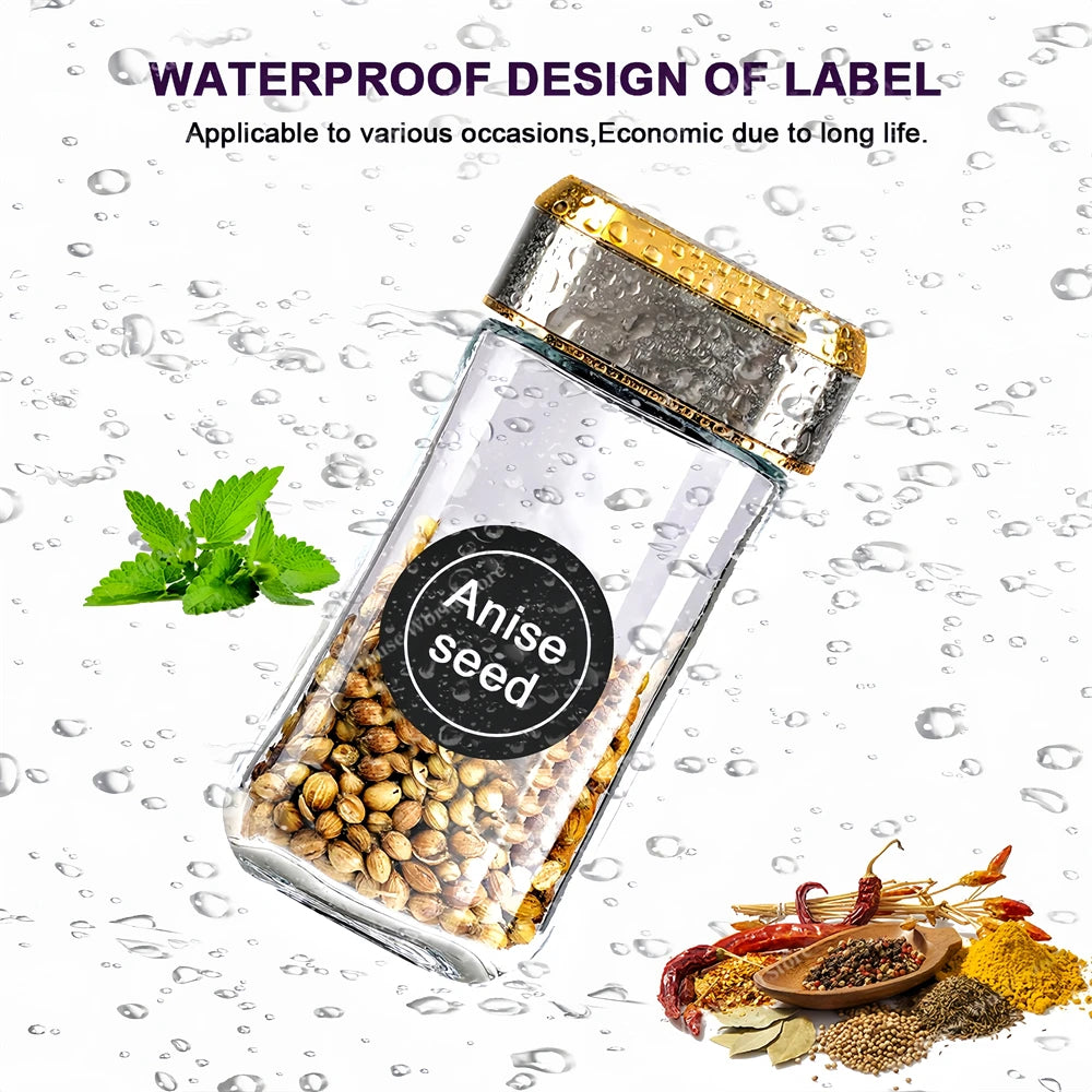 Glass Spice Jars with Spice Rack Seasoning Jars Organizer Storage Bottles for Spice Rack Seasonings Kitchen Storage Spices Jar