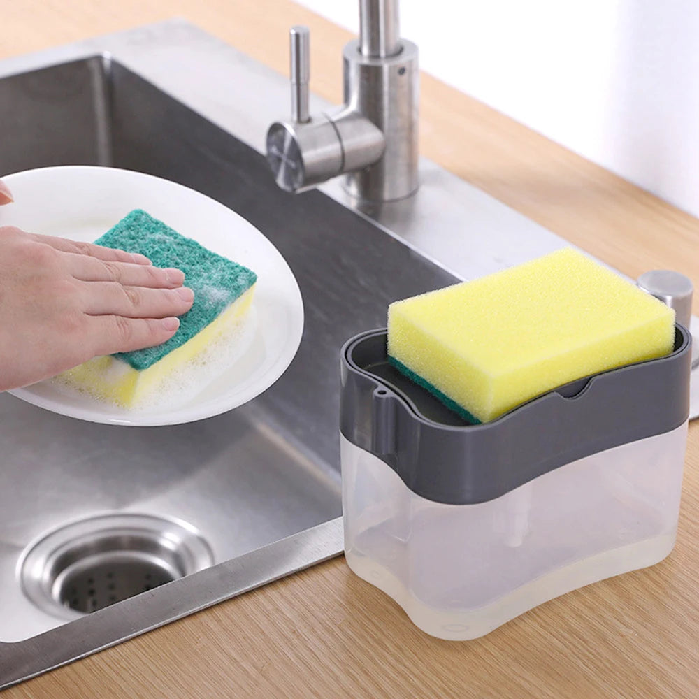 1PC PP plastic storage box, dishwashing detergent press, kitchen automatic liquid outlet box, dishwasher soap dispenser box