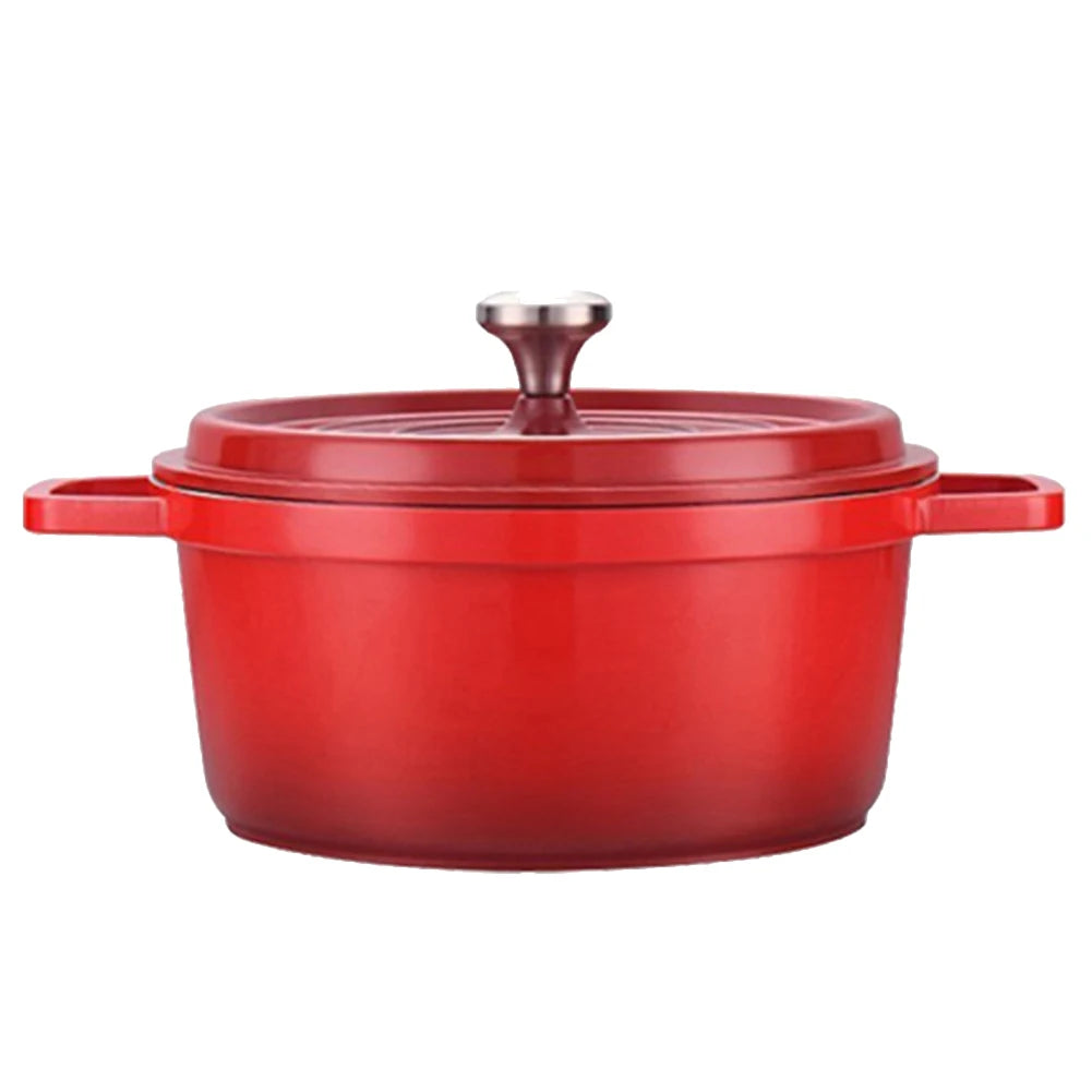 Enameled Cast Aluminum Dutch Oven with Lid Mini Cast Aluminum Pot Casserole Dutch Oven Cast Aluminum Pot Home Kitchen Utensils