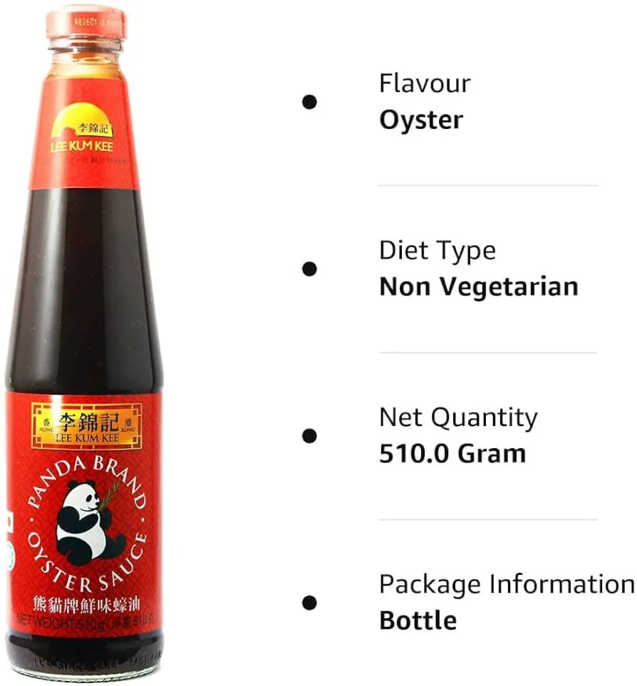 Lee Kum Kee Panda Brand Oyster Flavoured Sauce, 510 g (Pack of 12)