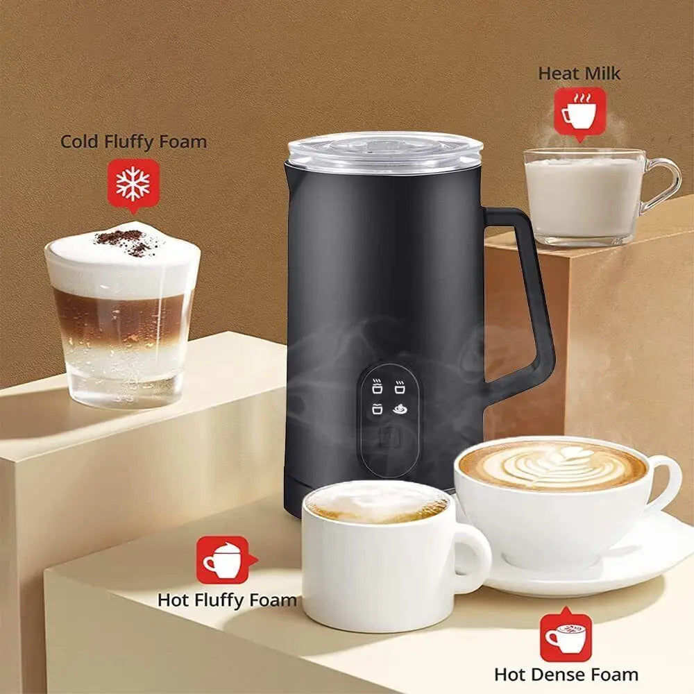 400W 4 In 1 Hot Chocolate Maker Chocoe Electric Milk Steamer Frother Black UK