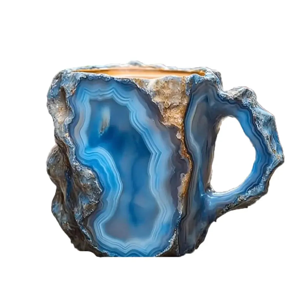 Mineral Crystal Coffee Mugs Colorful Crystal Mug Multi-use Elegant Mineral Cup Resin Tea Cup Gift for Family Friends