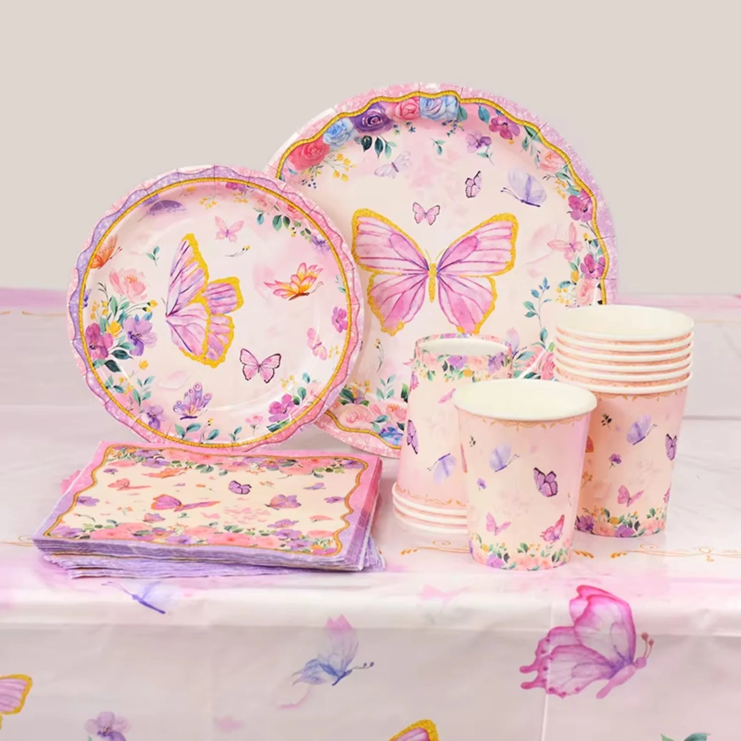 Disposable Tableware Set Paper Plates Cup Tablecloth Girls  Birthday Party Decoration Supplies Baby Shower Masha y oso Moana