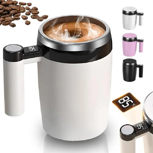 Automatic Self Stirring Mug Rechargeable Magnetic Coffee Mug Waterproof Mixing Cup for Milk/Coffee for Office/Travel Best Gift