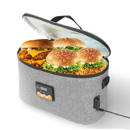 Portable Oven 12V Car Food Warmer Personal Mini Oven with Digital Display Temperature Preset 8L Electric Car Heating Lunch Box f
