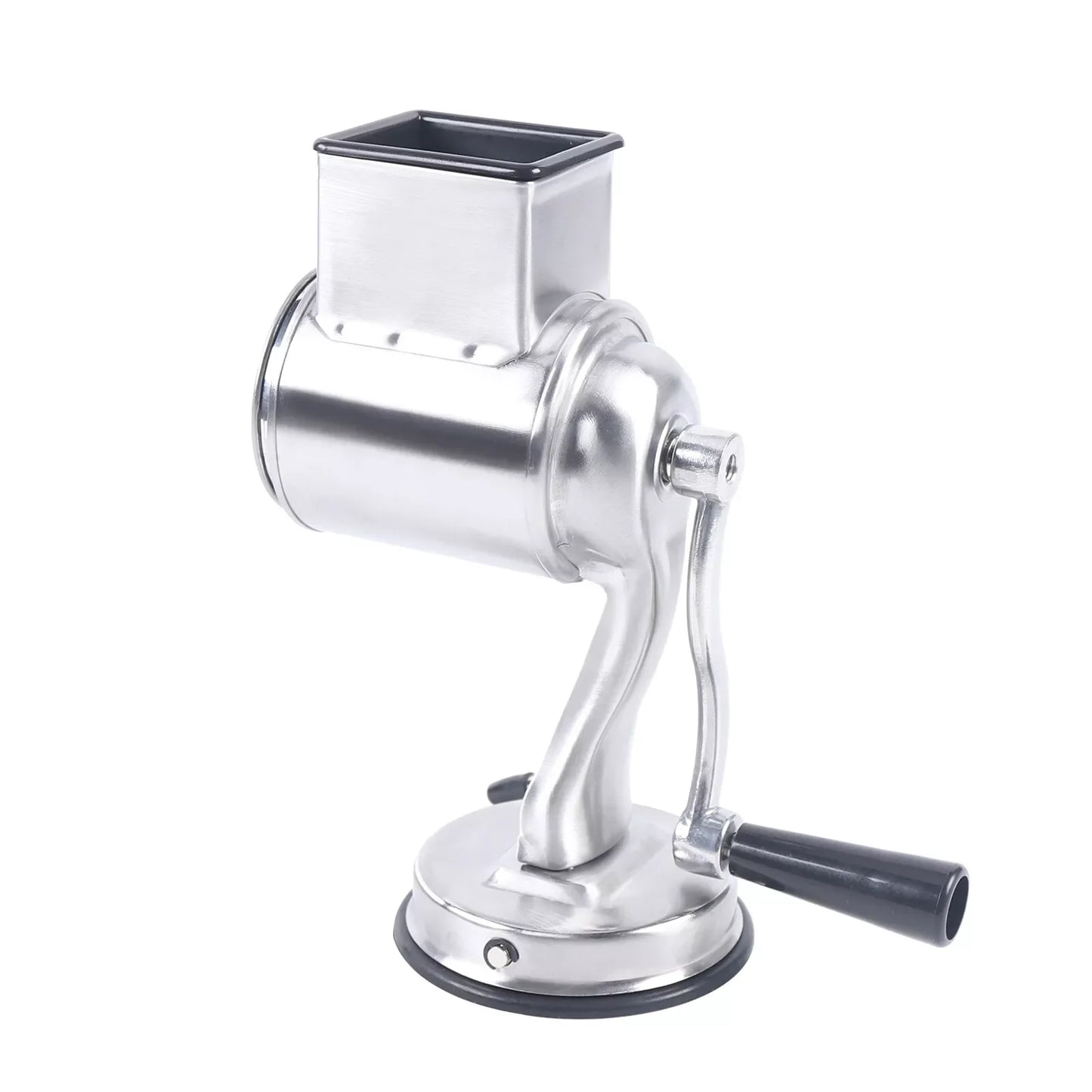 Manual Food Grater Kitchen Rotary Drum Slicer Shredder w/5 Stainless Steel Blade
