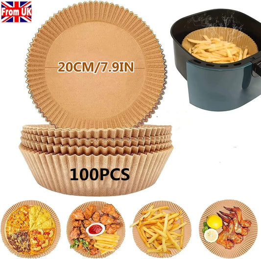 100pcs Disposable Non-Stick Air Fryer Steamer Paper Er Parchment Baking Adaptability