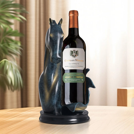 Soft decoration crafts Horse head wine rack Living room TV wine cabinet Office home decor Christmas gift
