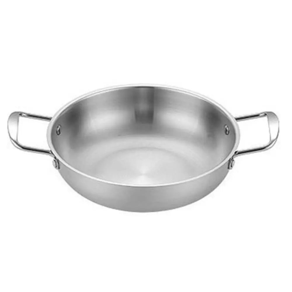 Stainless Steel Seafood Rice Pot Dry Pots with Handle Home Cooking Paella Pan Picnic Snack Plates Cookware Saucepan for Kitchen
