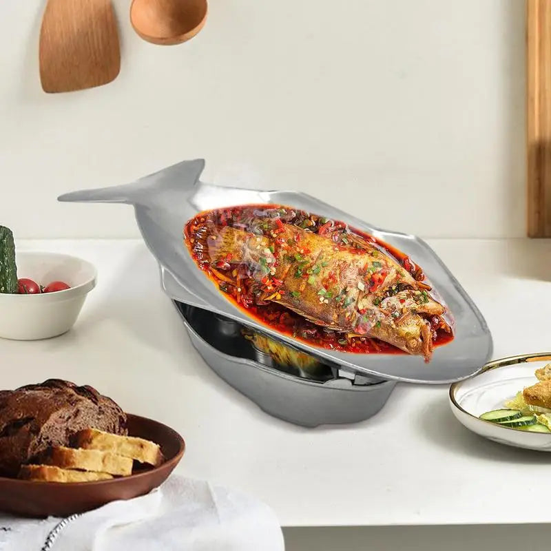 Commercial Grilled Fish Plate Fish Shaped Baking Tray Simple Fish Plate With Oven Fish Grill Aluminum Hot Pot Set For Kitchen