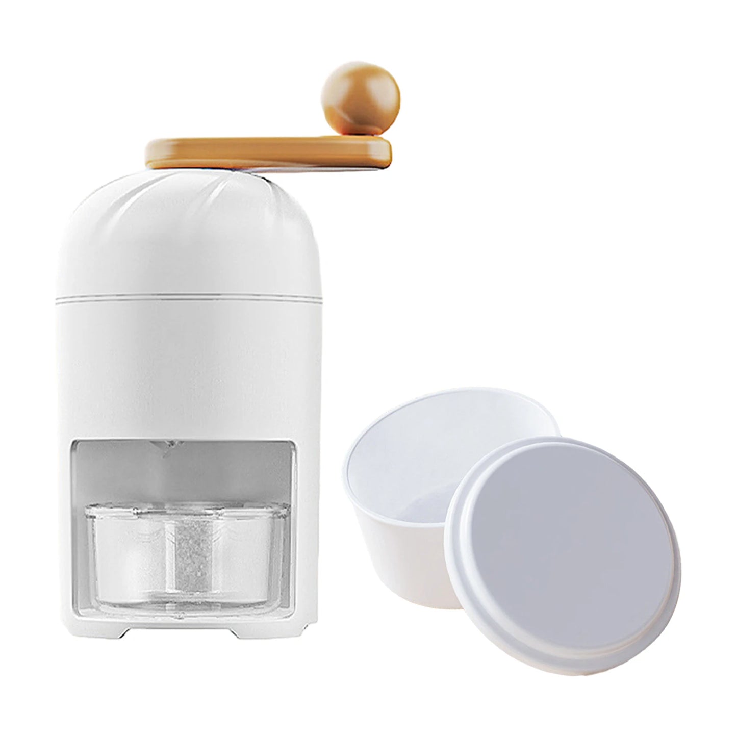 Manual Shaved Ice Crusher Mini Hand Crank Ice Crushing Machine DIY Snowcones Ice Cream Tool for Kitchen Restaurant