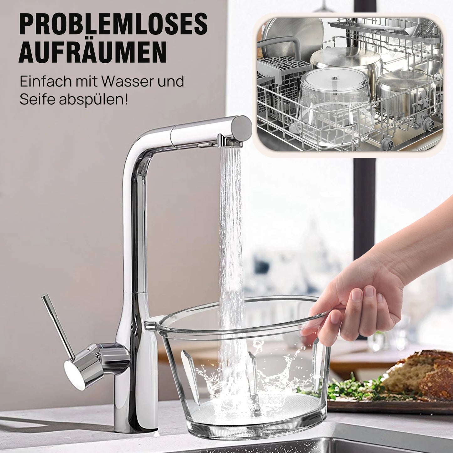 2L small meat slicer home kitchen food processor meat mixer 2 speeds, 4 double blades